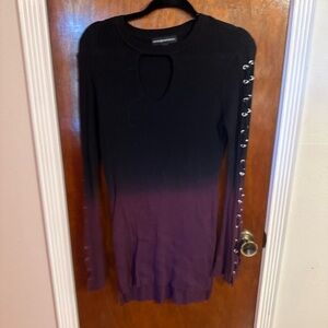 Rock & Republic Black and Purple Long Sleeve Top